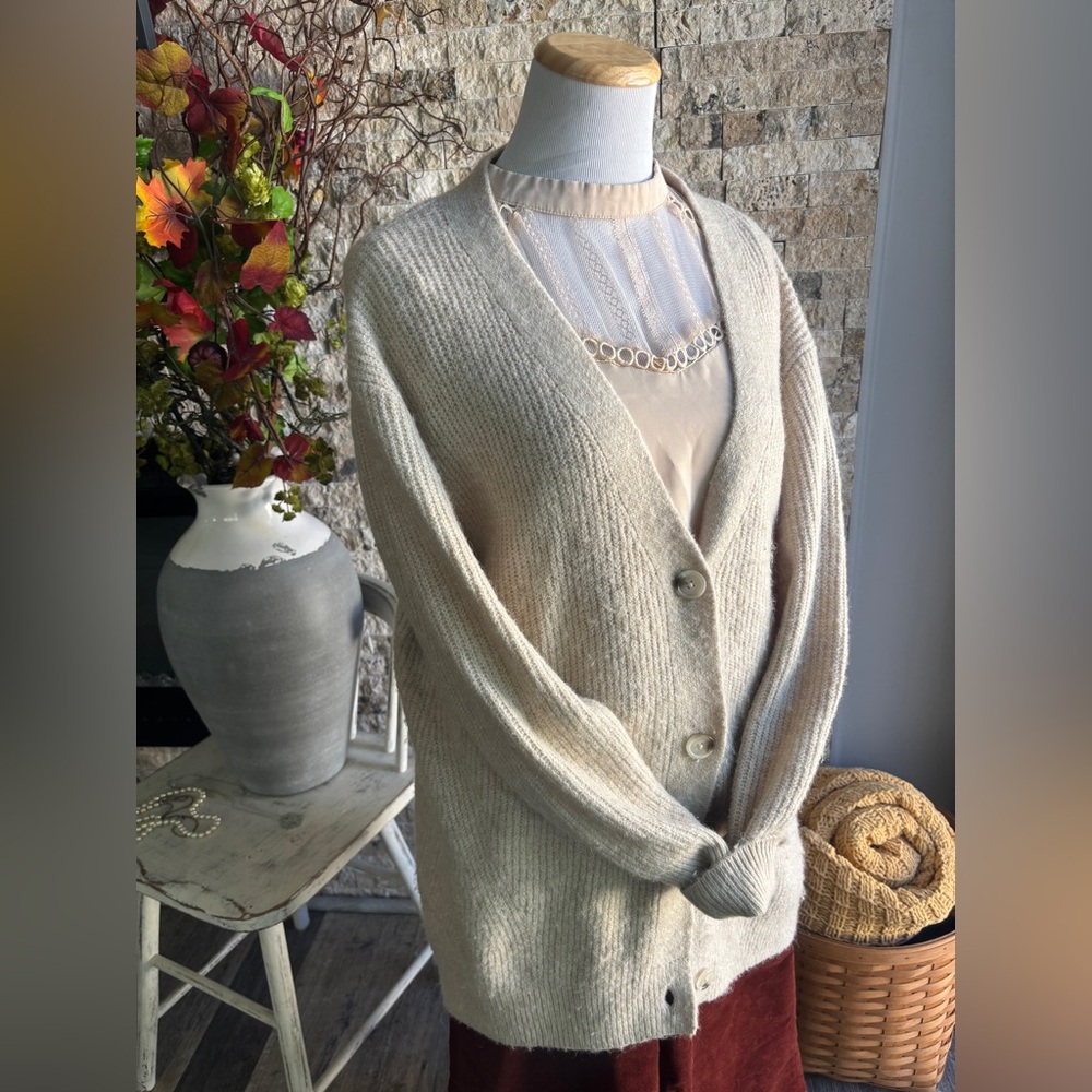 Old Navy Cream Cardigan Sweater